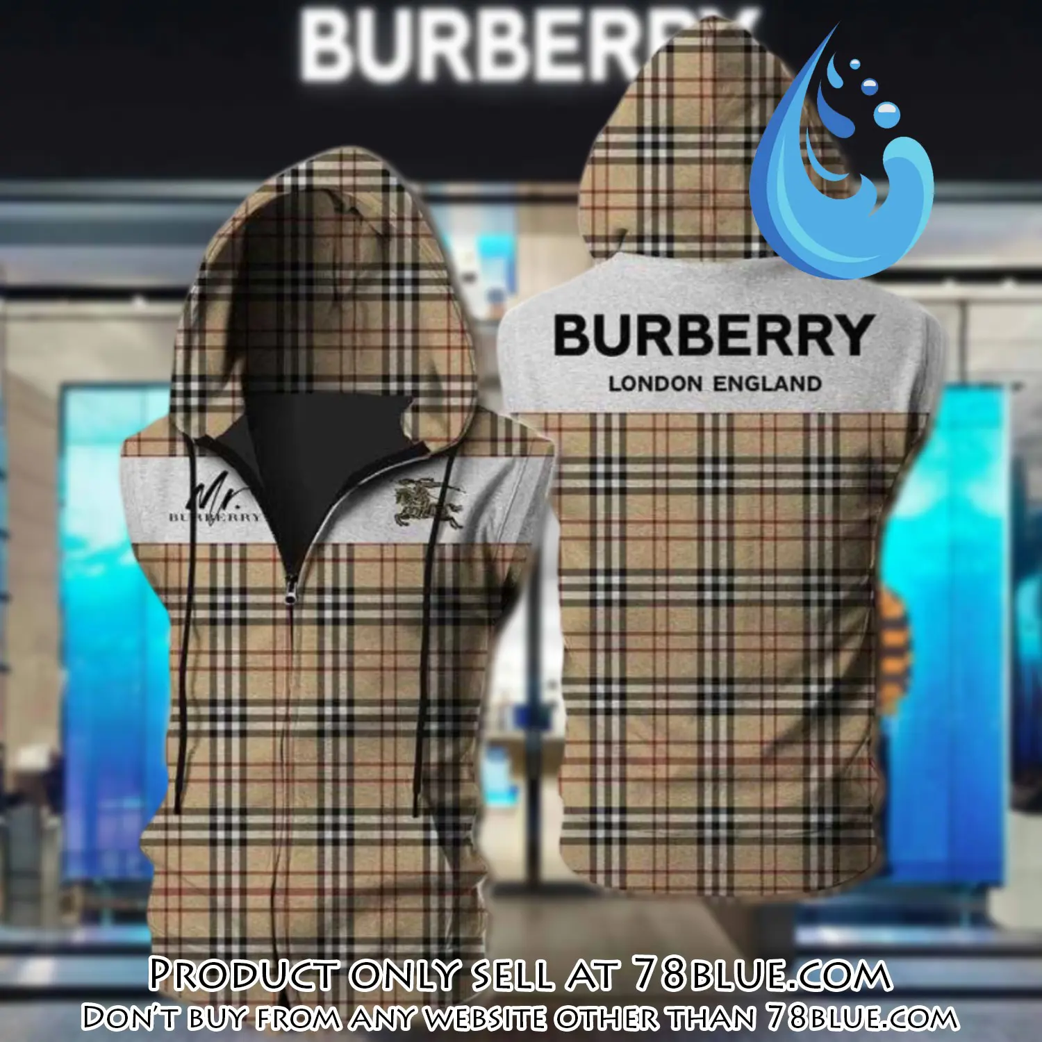 Burberry unisex sleeveless zip up hoodie luxury for men women szh001 78b1151784